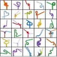 thumbnail image 2 of 100 PCS Flexible Plastic Drinking Straws, Disposable Bendy Party Fancy Straws, 2 of 4