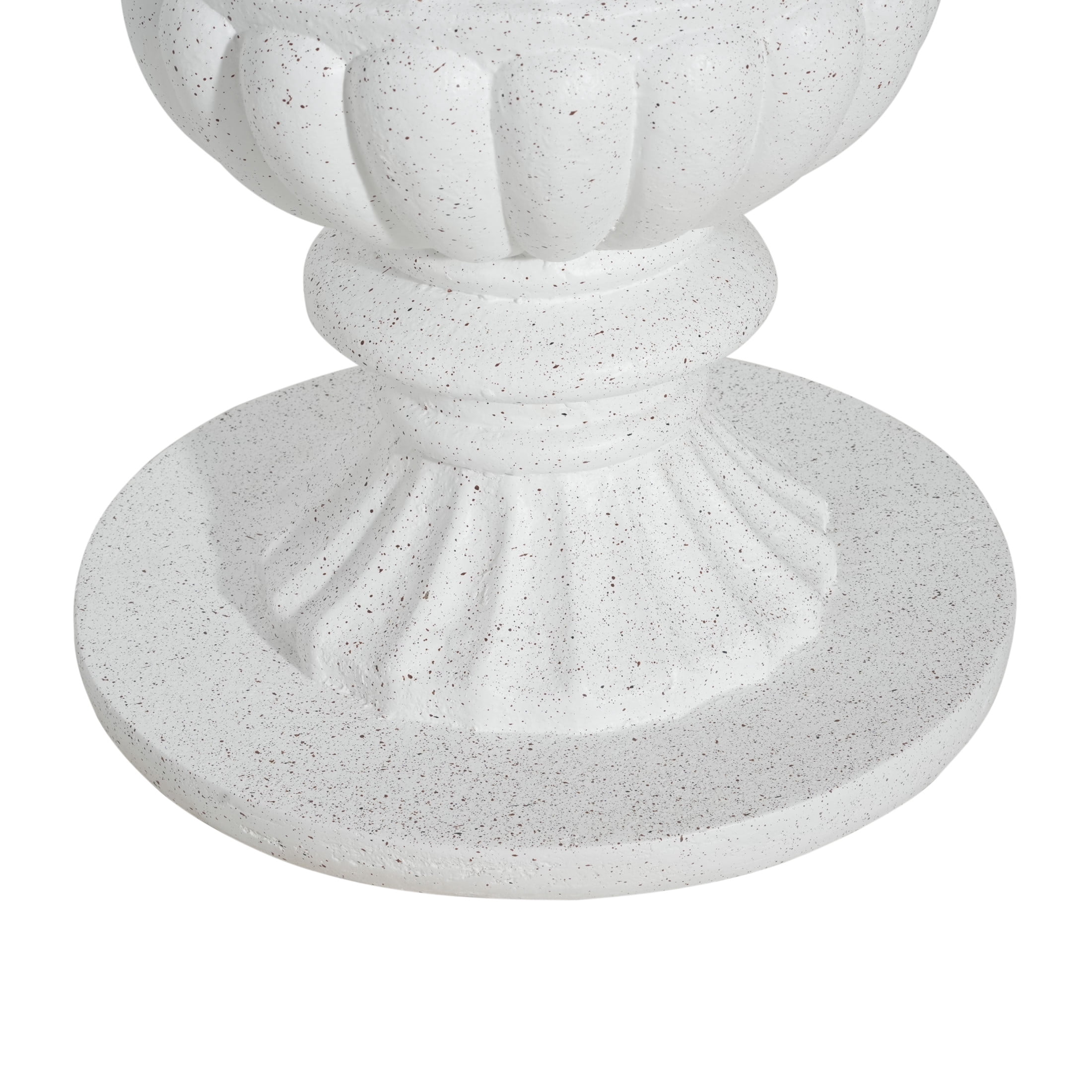 Christopher Knight Home MGO Outdoor Umbrella Base, Sand-Filled, Patio Side Table with White Marble Finish