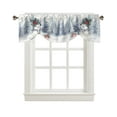 thumbnail image 4 of Christmas Snowflake Bird Snowman Window Curtain Living Room Kitchen Cabinet Tie-up Valance Curtain Rod Pocket Valance, 4 of 6