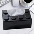 thumbnail image 5 of Dispensador de pañuelos faciales con cubierta de caja de pañuelos Creative Building Block (negro), 5 of 5
