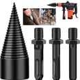thumbnail image 1 of Firewood Log Splitter, 3pcs Drill Bit Removable Cones Kindling Wood Splitting logs bits Heavy Duty, 1 of 8