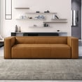thumbnail image 2 of Omax Decor Mason 90" Modern Genuine Top Grain Leather Sofa in Tan, 2 of 10