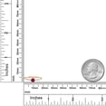 thumbnail image 4 of Gem Stone King 10K Yellow Gold Red Created Ruby and White Lab Grown Diamond Engagement Ring for Women (0.30 Cttw, Round 4MM, Gemstone July Birthstone, Size 7), 4 of 5