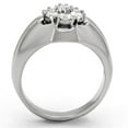 thumbnail image 3 of Mens Ring Diamond Flower Stainless Steel Ring with AAA Grade CZ in Clear, 3 of 7