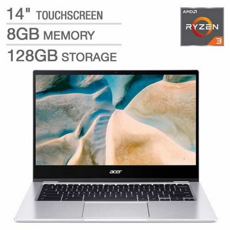 Acer Spin 14” 2-in-1 Touchscreen Chromebook Laptop – AMD Ryzen 3-3250C - 1080p 8GB RAM 128GB Storage Tablet Notebook