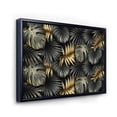 thumbnail image 3 of Designart 'Gold and Black Tropical Leaves II' Modern Framed Canvas Wall Art Print, 3 of 5
