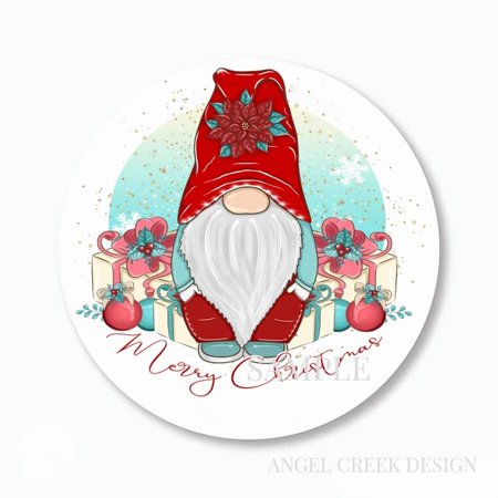 DOPASTICKER Merry Chri.Stm.As Gnome W/Gifts Scrapbook Stickers Holiday Phone Decal Water Bottle Stickers Cars Stickers Water Bottle Stickers For Kids