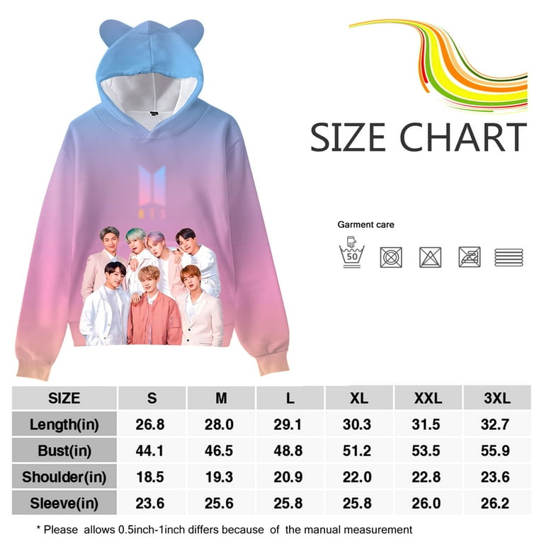 BTS Cat Ear Hoodie Merchandise Kpop Sweatshirt BTS Merch Stuff