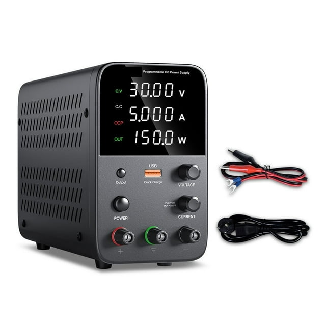 30V 10A Programmable DC Power Supply Adjustable Digital Display Mini Lab Power Conditioner 60V 5A 120V3A For Cell Phone Repair ,Easy to Use