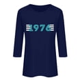 thumbnail image 5 of Lumosvexa Women Graphic Short Shirt Sleeved Tops Womens Casual T-Shirt Crew Neck T-Shirt Blue Size M, 5 of 5