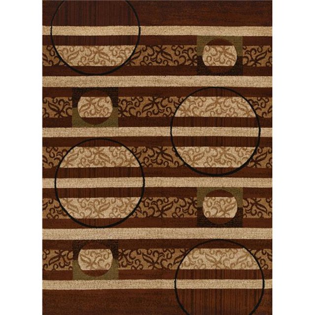 United Weavers 710 00550 912 7 ft. 10 in. x 10 ft. 6 in. Studio Cymbals Oversize Rug, Brown
