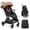 Khaki, variant on Gravity Folding Baby Stroller - Portable Toddler Stroller w/ Adjustable Backrest & Canopy, Lightweight and UV Protected Travel Stroller, One-Hand Automatic Folding - Black