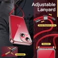 thumbnail image 3 of JETech Crossbody Case for iPhone 14 6.1-Inch with Adjustable Lanyard Strap, Clear Transparent Anti-Yellowing Shockproof Protective Phone Cover with Neck Cord (Red), 3 of 6