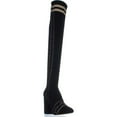 thumbnail image 1 of Womens TABITHA SIMMONS Knee-High Fashion Boots, Black Multi Knit, 1 of 6