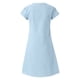thumbnail image 5 of ICHUANYI Clearance Fashion Women Loose V-Neck Summer Solid Short Sleeve Cotton And Linen Dress(Light Blue, XXL) ICHUANYI WER2023080803290, 5 of 5