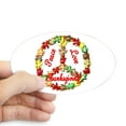 thumbnail image 1 of CafePress - Thanksgiving Peace Sign - Sticker (Oval), 1 of 1