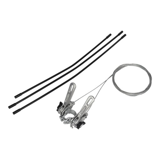 Bike Double Thumb Shifter Friction 22.2mm Stem Chrome SLR03