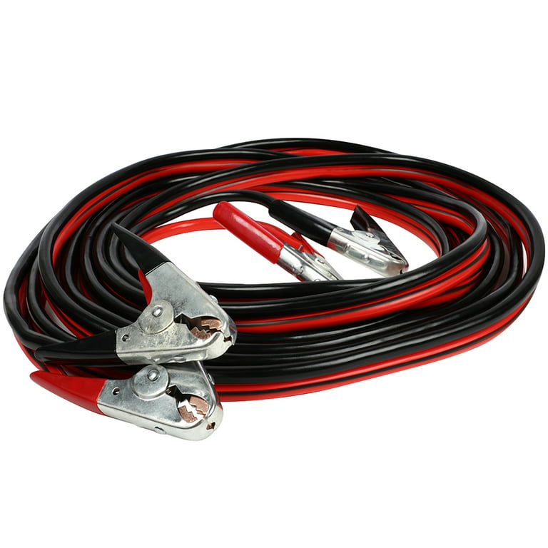 1/0 GA 30' SAE J1283 PLUG TO CLAMP JUMP START CABLE, HEAVY DUTY INDUSTRIAL  GRADE
