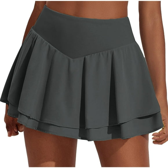 Yuyuzo Pleated Tennis Skirts for Women Lightweight Athletic Skorts Skirts A Line Workout Running Skirts