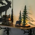 thumbnail image 6 of Zeckos Black Bear in the Woods Rustic Metal Accent Light-7 watt bulb, 6 of 10