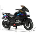 thumbnail image 2 of Costway 12V Kids Ride On Motorcycle Electric Motor Bike w/ Training Wheels & Light Black, 2 of 10