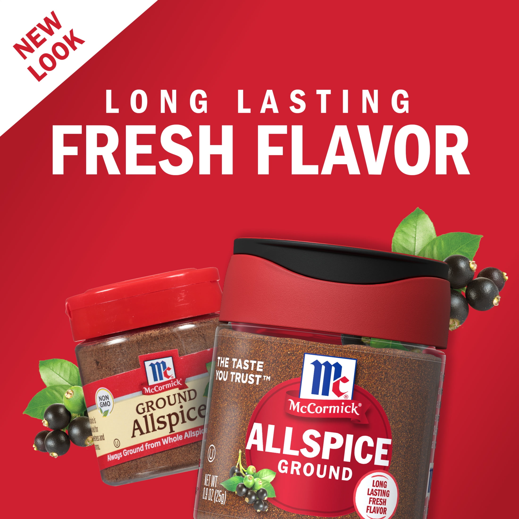 (3 pack) McCormick Non-GMO Kosher Ground Allspice, 0.9 oz Bottle
