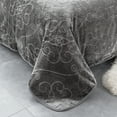 thumbnail image 5 of JML 3.3 lb Plush Lightweight Embossed Fleece Bed Blanket, Gray, Full/Queen, 5 of 5