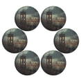 thumbnail image 6 of WOBOGO Bell Tower Round Placemats Set of 6 Heat Resistant Washable Kitchen Table Decorations 15.4in, 6 of 7