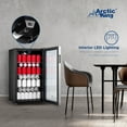 thumbnail image 4 of Arctic King 115-Can Beverage Cooler, Glass Door Mini Fridge, Freestanding Drink Refrigerator for Soda, Beer & Wine, Silver, 4 of 10