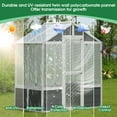 thumbnail image 3 of imerelez Walk-in Polycarbonate Greenhouse, Outdoor Garden Greenhouse for Plants in Winter, Grow House with Sturdy Cold Wooden Frame, Drain Hole and Front Entry Doors 76''x48''x86'', 3 of 7