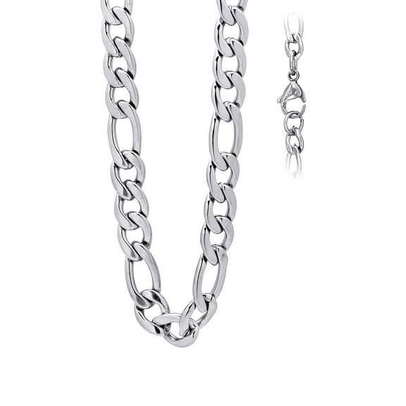 Stainless Steel Unisex 3mm 20 Inch Figaro Fashion Link Chain Necklace Chain Necklace for Women and Men