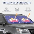 thumbnail image 3 of Kdxio Dog Washes In A Pink Bath Print 2-Piece Sun Shade Front Windshield - Foldable Car Front Window Sunshades For Most Sedans Suv Truck, 3 of 6