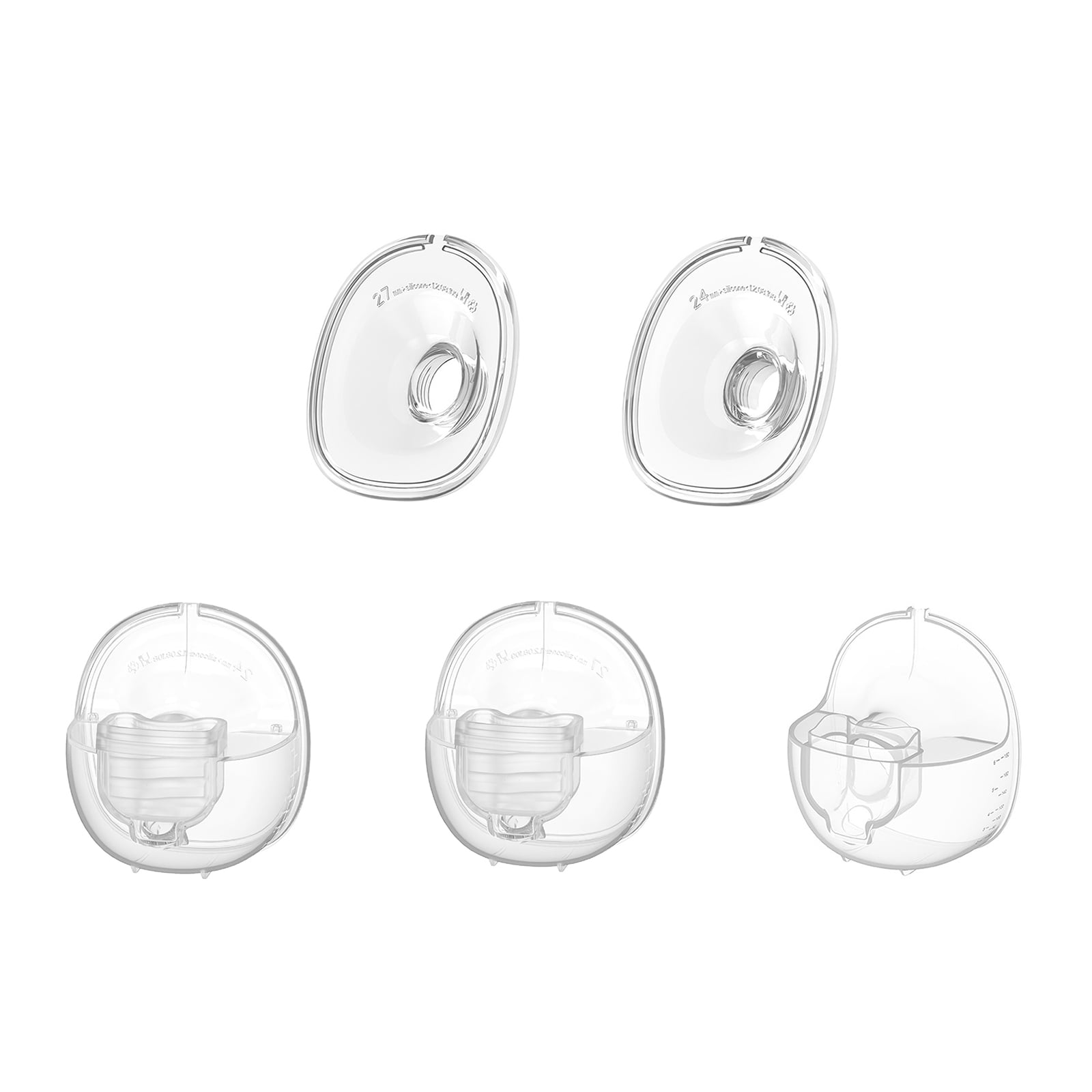 Silicone Diaphragm Membrane Duckbill Valves 24mm/27mm Flange Horn Wearable Electric Breast Pump Accessories for S18/S21
