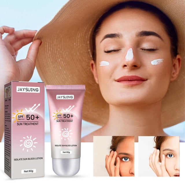 Fiudx Artículos en oferta con ofertas flash Crema Protectora Solar Aislamiento 50+, Crema Protectora Solar 60g, Crema Protectora Solar Aislante, Protector Solar Para Rostro Y Cuerpo, Loción Protector