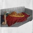 thumbnail image 6 of Leaf Soft Flannel Fleece Throw Blanket, Design of Tree Nature and Yoga Themed Composition, Cozy Plush for Indoor and Outdoor Use, 60" x 80", Vermilion Marigold, by Ambesonne, 6 of 6