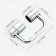 thumbnail image 3 of 1 Pc Faucet Extender, Universal Sink Faucet 1080° Rotatable Faucet Aerator Extension, 2 Mode Splash Water Filter, Swivel Robotic Arm Swivel Extension Aerator Kitchen Sink Faucet Extender, Silver, 3 of 7