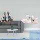 thumbnail image 2 of Esculturas modernas de resina de y cisne, artesanías coleccionables, adornos para escritorio, estantería, hogar, oficina, dormitorio, sala de, 2 of 8