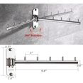 thumbnail image 2 of Clothes Hanger Rack Swing Arm, Folding Clothes Hanger Wall Mounted Space Saving Drying Rack, Stainless Steel 304 Laundry Room Valet Hook Holder, Foldable Hanging Hook Rod (Silver), 2 of 7