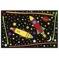 thumbnail image 2 of Tapis rectangle amusant pour enfant loin dans l'espace multicolore nylon, 2 of 2