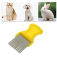 thumbnail image 5 of Unique Bargains 1 Pc Durable Slim Waist Type Pet Grooming Brush for Pet 3.54"x1.89" Yellow, 5 of 5