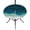teal, variant on Round Outdoor Tablecloth with Umbrella Hole and Zipper, Teal Ocean Tablecloth with Elastic Waterproof, Coastal Sea Moire Waves Abstract Ombre Art Patio Table Covers for 31" - 35" Picnic Pool Tables