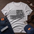 thumbnail image 3 of Jollimate Husband Daddy Protector Hero Tshirt, USA Flag Shirt, Best Dad Ever Shirt, Gift For Husband, 3 of 6