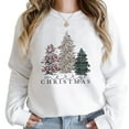 thumbnail image 2 of ALLTB Merry Christmas Sweatshirt for Women Long Sleeve Tree Pullover Graphic Lightweight Xmas Top, 2 of 6