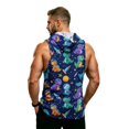 thumbnail image 7 of Camouflage Sleeveless Hoodie For Men, Muscle Fit Pullover Tank with Kangaroo Pocket - Quick-Dry Workout Vest for Gym & Bodybuilding Blue L, 7 of 7