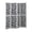 Silver, variant on Roundhill Furniture Aurra 4-Panel Wood Room Divider, Folding Portable Partition Screen, Black