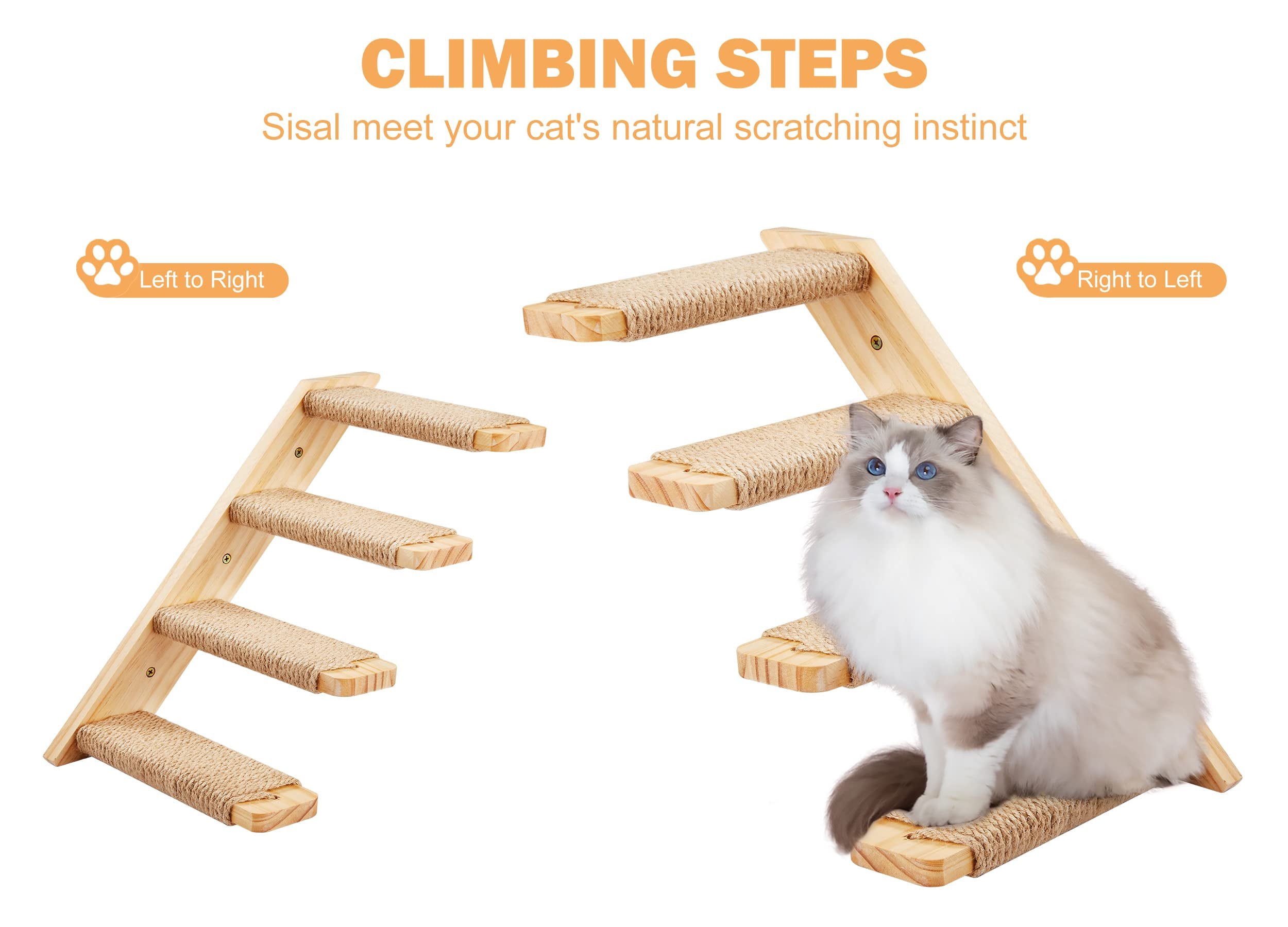 Wood Shelf Combo A (4 Pieces) Cat Perch Wall Mounted Playground