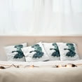 thumbnail image 3 of Ambesonne Vintage Throw Pillow Cover 4 Pack, Grunge Skull Girl Roses, 16", Petrol Blue White, 3 of 6