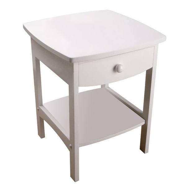 Winsome Wood Claire Curved Nightstand, White
