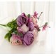 thumbnail image 1 of Un ramo de 13 peonías artificiales con tallos rellenos, perfecto for ramos de novia y decoración del hogar., 1 of 2