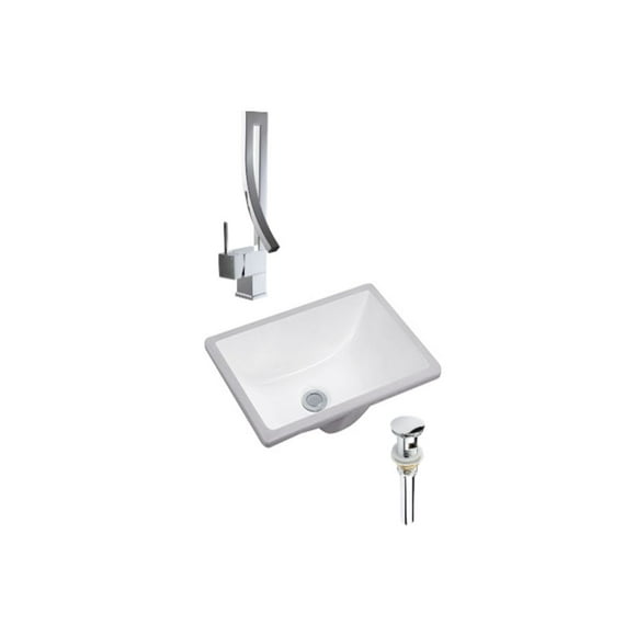 DROP Bath and Kitchen DR091130 Undermount Bathroom Sink Set